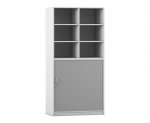 Flexeo Rollladenschrank, 12 Fächer, Mittelwand, Tür unten, Breite 94,4 cm  (Zoom)