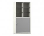 Flexeo Rollladenschrank, 12 Fächer, Mittelwand, Tür unten, Breite 94,4 cm  (Zoom)