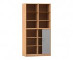 Flexeo Rollladenschrank, 12 Fächer, Mittelwand, Tür unten, Breite 94,4 cm  (Zoom)
