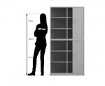 Flexeo Rollladenschrank, 12 Fächer, Mittelwand, 2 Türen, Breite 94,4 cm  (Zoom)