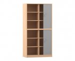 Flexeo Rollladenschrank, 12 Fächer, Mittelwand, 2 Türen, Breite 94,4 cm  (Zoom)