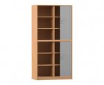 Flexeo Rollladenschrank, 12 Fächer, Mittelwand, 2 Türen, Breite 94,4 cm  (Zoom)