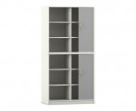 Flexeo Rollladenschrank, 12 Fächer, Mittelwand, 2 Türen, Breite 94,4 cm  (Zoom)