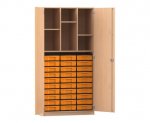 Flexeo Schrank, 30 kleine Boxen, 6 Fächer, 2 Türen  (Zoom)