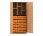 Flexeo Schrank, 30 kleine Boxen, 6 Fächer, 2 Türen  (Zoom)
