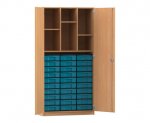 Flexeo Schrank, 30 kleine Boxen, 6 Fächer, 2 Türen  (Zoom)