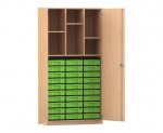 Flexeo Schrank, 30 kleine Boxen, 6 Fächer, 2 Türen  (Zoom)
