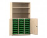 Flexeo Schrank PRO, 3 Reihen, 24 Boxen Gr. S, 3 Fächer, 2 Halbtüren  (Zoom)