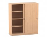 Flexeo Schiebetürenschrank, 8 Fächer, Mittelwand, Breite 126,4 cm  (Zoom)