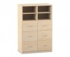 Flexeo Schrank, 6 groe Schubladen, 4 Fcher, Mittelwand, Breite 94,4 cm