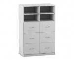 Flexeo Schrank, 6 große Schubladen, 4 Fächer, Mittelwand, Breite 94,4 cm  (Zoom)