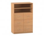 Flexeo Schrank, 6 große Schubladen, 2 Fächer  (Zoom)