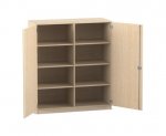 Flexeo Schrank, 8 Fcher, Mittelwand, 2 Tren, Breite 126,4 cm