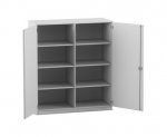 Flexeo Schrank, 8 Fächer, Mittelwand, 2 Türen, Breite 126,4 cm  (Zoom)