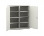 Flexeo Schrank, 8 Fächer, Mittelwand, 2 Türen, Breite 126,4 cm  (Zoom)