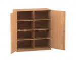 Flexeo Schrank, 8 Fächer, Mittelwand, 2 Türen, Breite 126,4 cm  (Zoom)