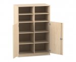 Flexeo Schrank, 10 Fcher, Mittelwand, 2 Halbtren, Breite 94,4 cm
