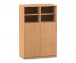 Flexeo Schrank, 10 Fächer, Mittelwand, 2 Halbtüren, Breite 94,4 cm  (Zoom)