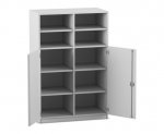 Flexeo Schrank, 10 Fächer, Mittelwand, 2 Halbtüren, Breite 94,4 cm  (Zoom)