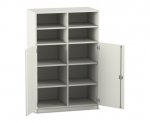 Flexeo Schrank, 10 Fächer, Mittelwand, 2 Halbtüren, Breite 94,4 cm  (Zoom)