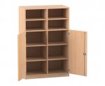Flexeo Schrank, 10 Fächer, Mittelwand, 2 Halbtüren, Breite 94,4 cm  (Zoom)