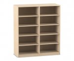 Flexeo Regal, 2 Reihen, 10 Fcher, mittelhoch, Breite 126,4 cm