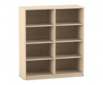 Flexeo Regal, 2 Reihen, 8 Fcher, mittelhoch, Breite 126,4 cm