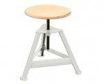 Betzold Bandstahlhocker 1000, hhenverstellbar von 40 - 60 cm, dreibeinig