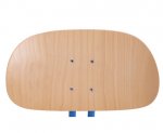 Betzold Bandstahlhocker mit Lehne, 4-beinig  (Zoom)
