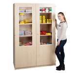 Conen Hochschrank, 95 cm breit, mit verglaster Tr