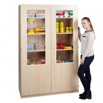 Conen Hochschrank, 120 cm breit, mit verglaster Tr