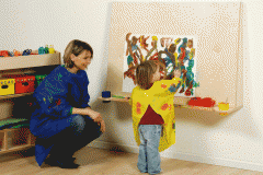Dusyma Malwand 120 cm breit Malwand zur Befestigung an der Wand  (Zoom)