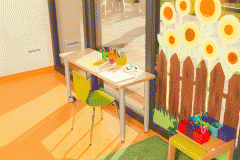 Dusyma Fenstertisch Buche Dekor  (Zoom)