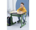 Betzold Ecoflex Einer-Schülertisch, höhenverstellbar, mit Drahtkorbablage 4879 (Zoom)