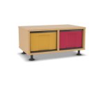 Flexeo Regal, 2 Reihen, 2 groe Boxen, Mittelwand
