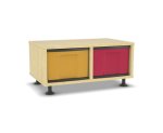 Flexeo Regal, 2 Reihen, 2 große Boxen, Mittelwand  (Zoom)