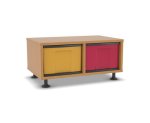 Flexeo Regal, 2 Reihen, 2 große Boxen, Mittelwand  (Zoom)