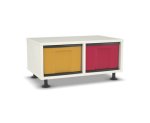 Flexeo Regal, 2 Reihen, 2 große Boxen, Mittelwand  (Zoom)