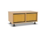 Flexeo Regal, 2 Reihen, 2 große Boxen, Mittelwand  (Zoom)