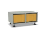 Flexeo Regal, 2 Reihen, 2 große Boxen, Mittelwand  (Zoom)