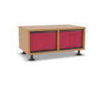 Flexeo Regal, 2 Reihen, 2 große Boxen, Mittelwand  (Zoom)