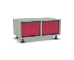 Flexeo Regal, 2 Reihen, 2 große Boxen, Mittelwand  (Zoom)