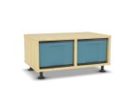 Flexeo Regal, 2 Reihen, 2 große Boxen, Mittelwand  (Zoom)