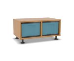 Flexeo Regal, 2 Reihen, 2 große Boxen, Mittelwand  (Zoom)