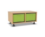 Flexeo Regal, 2 Reihen, 2 große Boxen, Mittelwand  (Zoom)