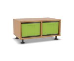 Flexeo Regal, 2 Reihen, 2 große Boxen, Mittelwand  (Zoom)