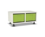 Flexeo Regal, 2 Reihen, 2 große Boxen, Mittelwand  (Zoom)