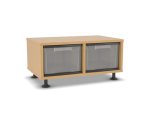 Flexeo Regal, 2 Reihen, 2 große Boxen, Mittelwand  (Zoom)