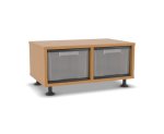 Flexeo Regal, 2 Reihen, 2 große Boxen, Mittelwand  (Zoom)