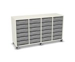 Flexeo Regal, 4 Reihen, 24 kleine Boxen, Mittelwand 4096 (Zoom)
